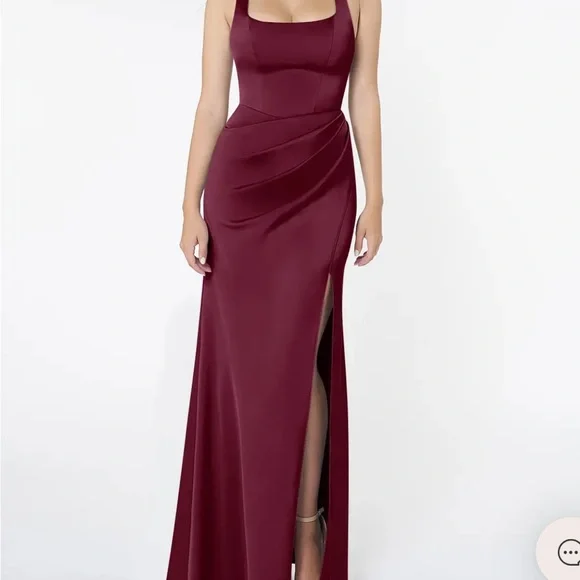 Azazie | Dresses | Azazie Mero Butgandy Ruched Cocktail Gown Nwt | Poshmark